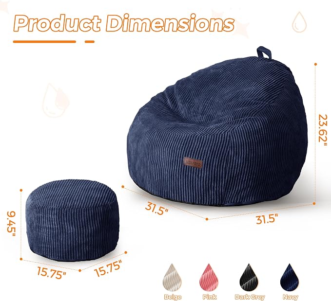 MAXYOYO Kids Bean Bag Chair - Image 2