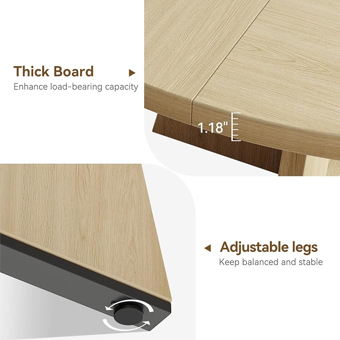 GAOMON 47 Inch Round Dining Table - Image 4