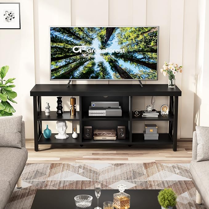 GreenForest TV Stand for TV up to 65 inches, Entertainment Center - Image 2