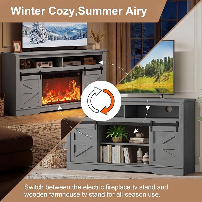 YESHOMY Fireplace TV Stand for Television up to 65+ Inch - Image 5