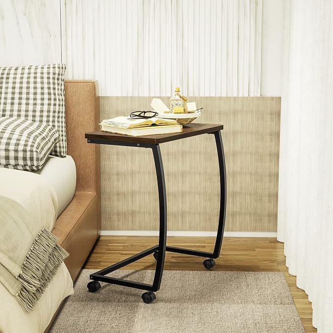 SRIWATANA Side Table, C-Shaped End Table - Image 3