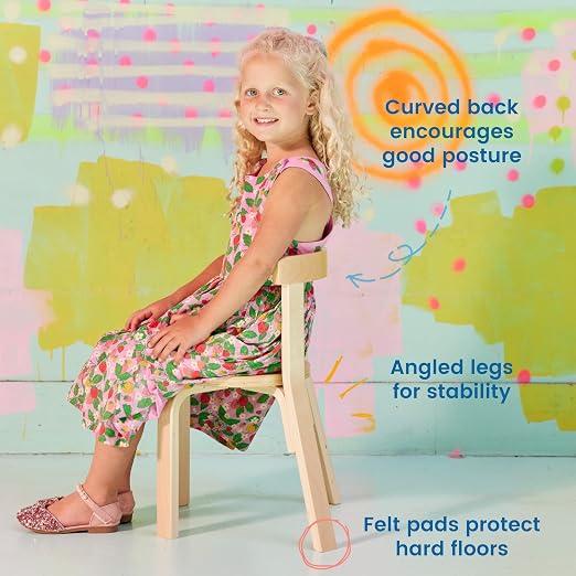 ECR4Kids Bentwood Table and Curved Back Chair Set, Kids Furniture - Image 4