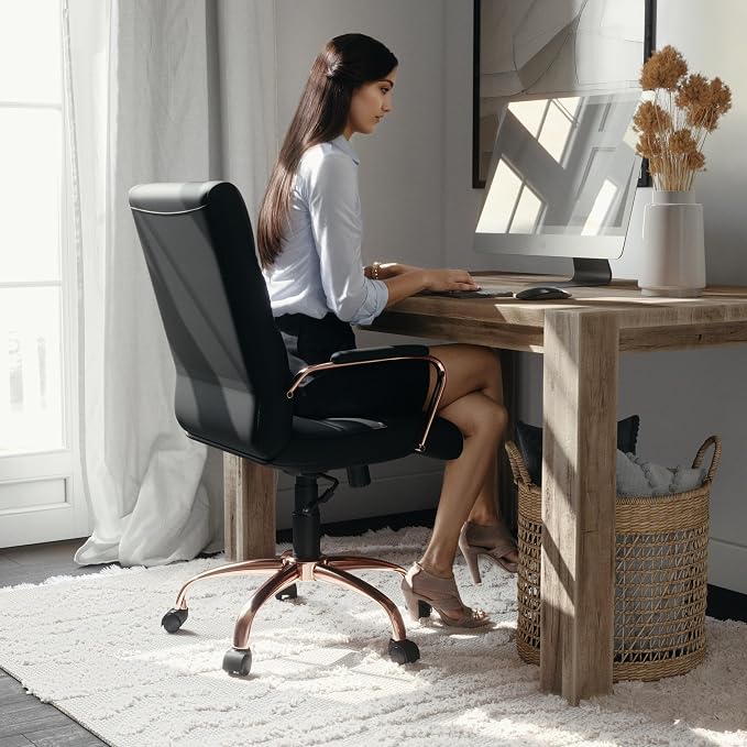 Flash Furniture Whitney Mid-Back Swivel LeatherSoft Desk Chair - Image 7