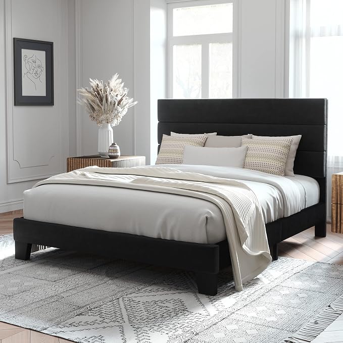 Allewie Queen Size Platform Bed Frame by Allewie