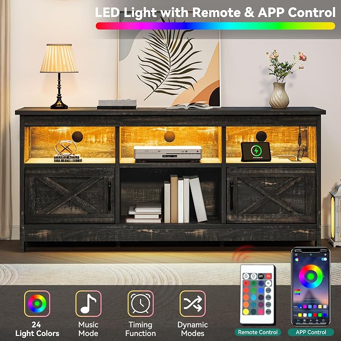 YITAHOME TV Stand for 65 Inch TVs, Entertainment Center - Image 6