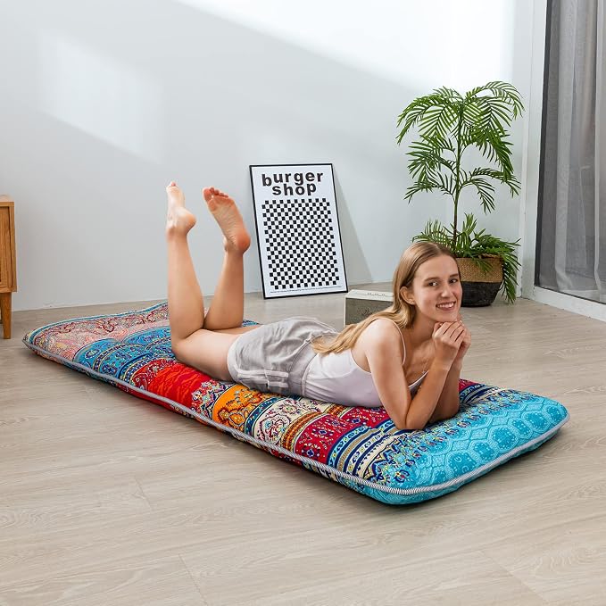 MAXYOYO Bohemian Floor Cot Mattress, Japanese Floor Mattress Narrow Twin Futon - Image 5