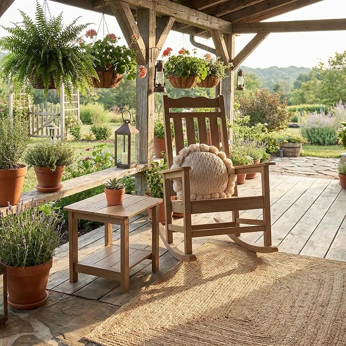 Stoog Patio Rocking Chairs Set of 2, All-Weather Outdoor & Indoor Porch Rocker - Image 2