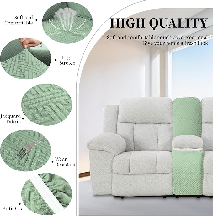 100% Waterproof Sectional Recliner Couch Covers - Image 4