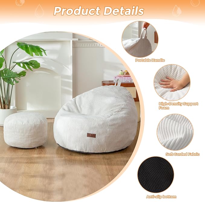 MAXYOYO Kids Bean Bag Chair - Image 8