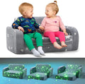3-in-1 Extra Wide Convertible Kids Couch, Flip Open Toddler Couch to Lounger by LittleDove