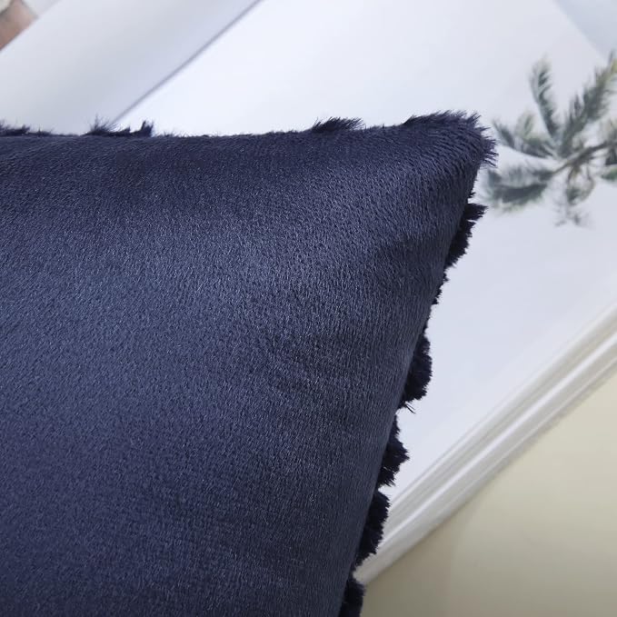 decorUhome Summer Throw Pillow Covers 16x16 Inch Set of 2, Soft Plush Faux Wool - Image 7