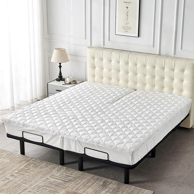 Quilted 28-30" Split Top California King Mattress Protector Pad - Image 6