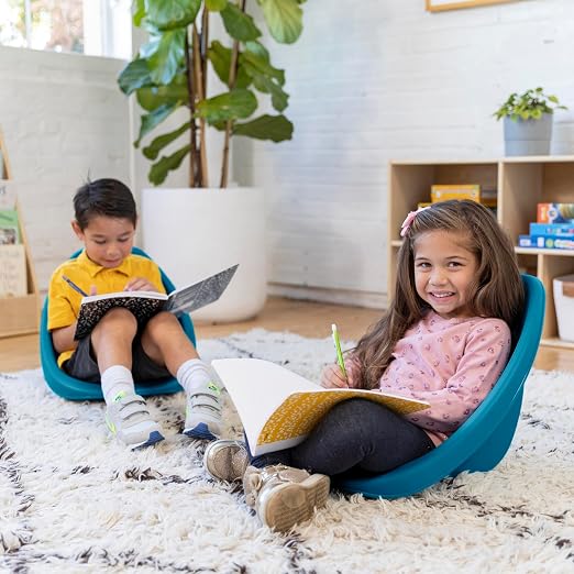 ECR4Kids Plastic Leaf Scoop Floor Rocker Seat, Classroom Furniture - Image 7