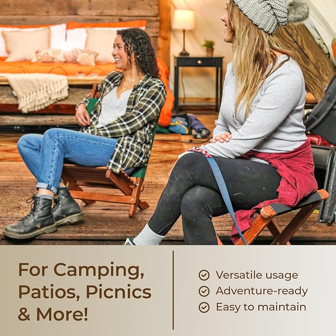 BYER OF MAINE Pangean Folding Stool – Canvas Camp & Wood Camp Stool - Image 7