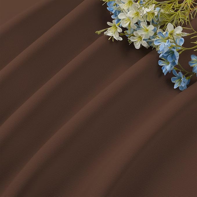 CUCRAF Brown Blackout Curtains 72 inch Length 2 Panels Set, Rod Pocket Room - Image 7