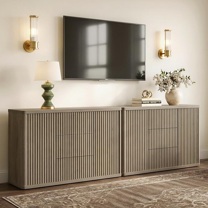 SICOTAS Buffet Cabinet with Storage 109.4" Large Modern Accent Storage Cabinet - Image 8