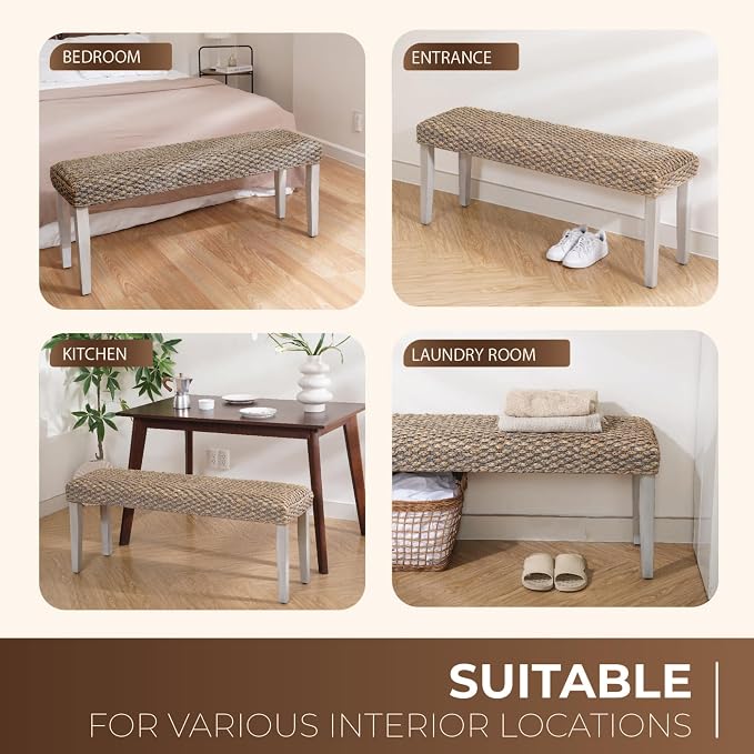 Solid Wood Acacia Indoor Bench - Image 9