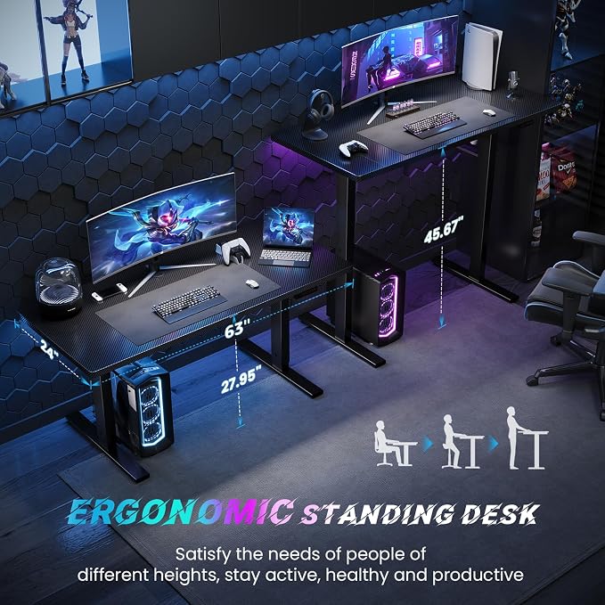 SIAGO Electric Standing Desk Adjustable - Image 5
