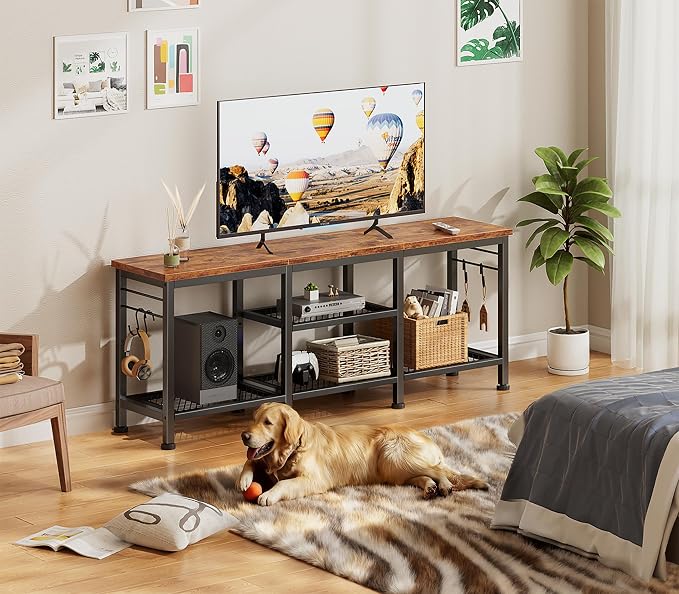 Furologee TV Stand for TVs up to 55 Inch, Entertainment Center - Image 5