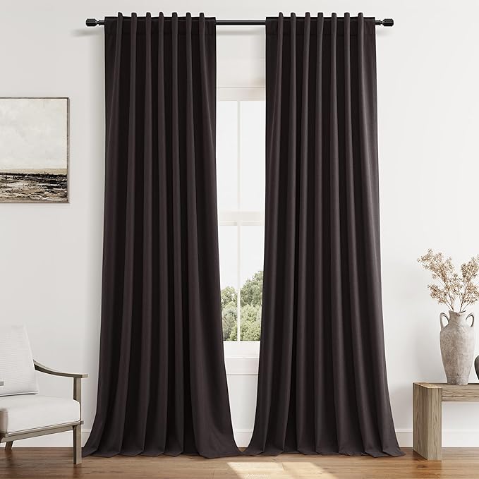 Guken 100% Blackout Curtains 84 Inch Length 2 Panels Set by Guken
