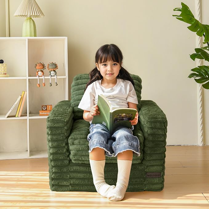 MAXYOYO Kids Bean Bag Chair, Comfy Faux Fur Bean Bag Sofa - Image 5