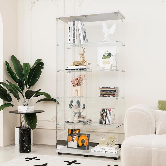 FLYMUHJIA Curio Cabinets with Tempered Glass Doors - Image 2