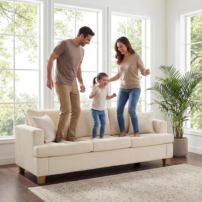 Apicizon Loveseat & 3 Seater Sofa Sets, 2 Piece Deep Seat Sleeper Sofa - Image 4