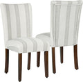 HomePop Classic Parsons Dining Chair- Brown Stripe by HomePop