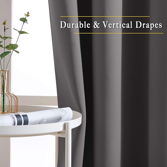 NICETOWN Grey Blackout Curtains & Drapes - Image 4