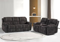 Betsy Furniture Modern Fabric Recliner Sofa Set, Loveseat w/Console, Recliner by BetsyFurniture