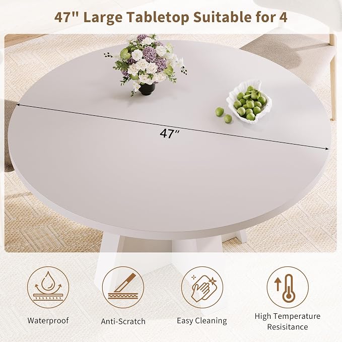 iPormis 47-Inch Round Dining Table - Image 2