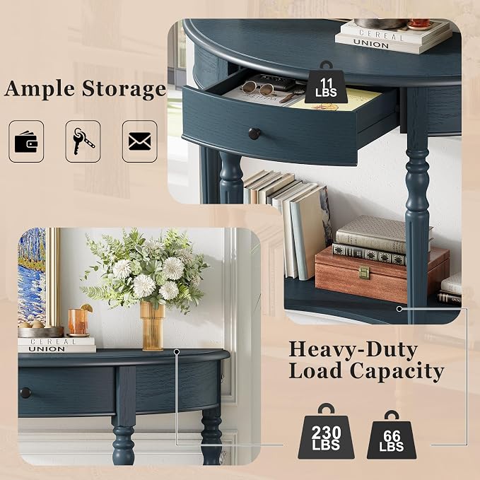 LUMISOL Half Moon Console Table - Image 5