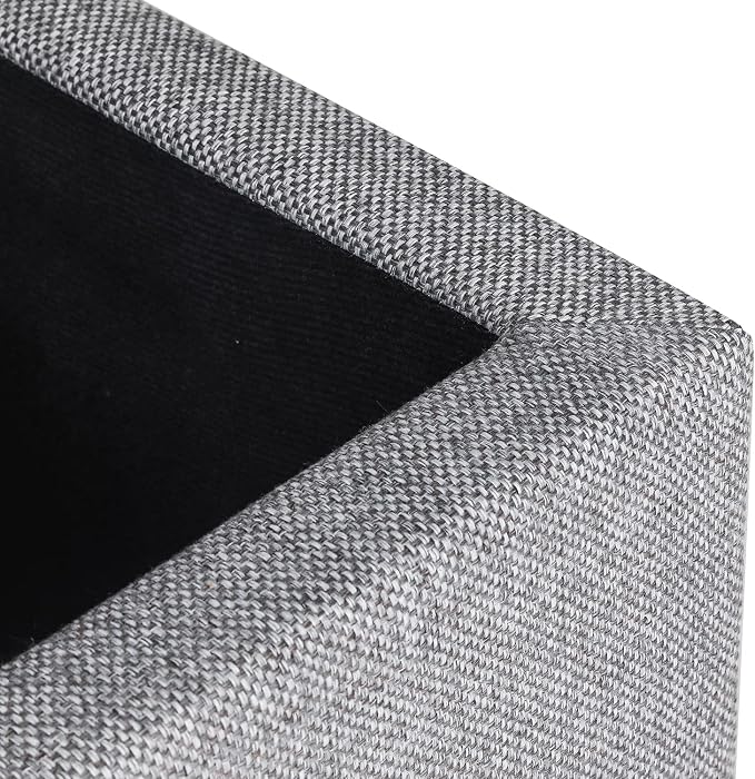 Adeco 17 Inch Square Linen Storage Ottoman - Image 6