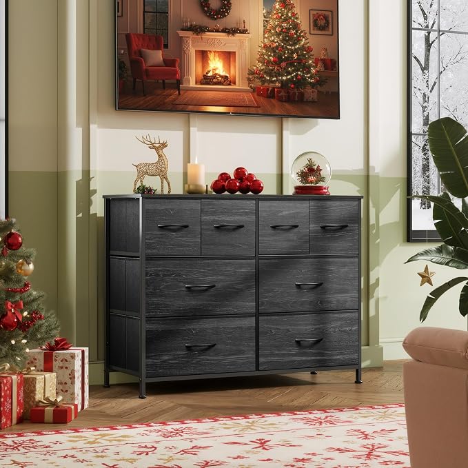 WLIVE Dresser for Bedroom with 8 Drawers, Wide Fabric Dresser for Storage and - Image 2