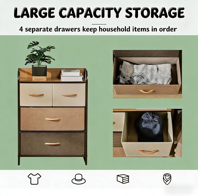 23" Chic Large Capacity Storage Cabinet, Sideboard Cabinets - Image 4