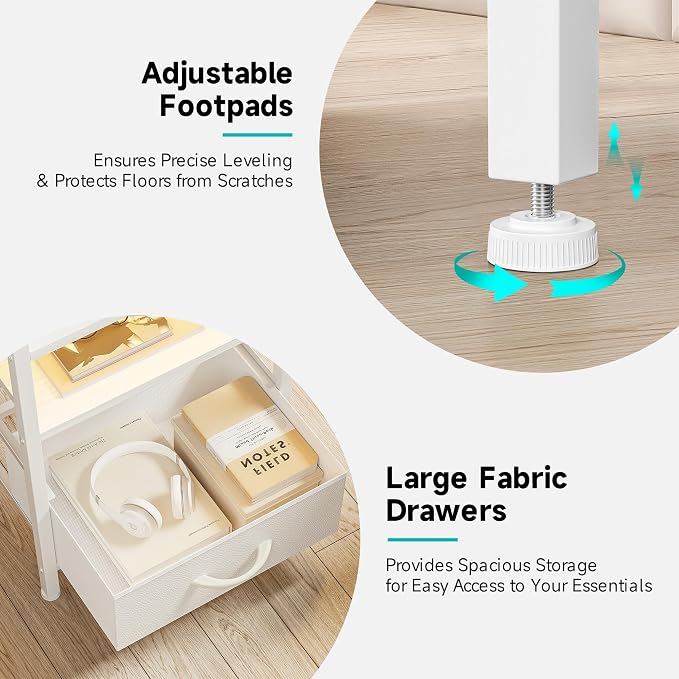 Lazzanto Night Stand Bedside Table Bedroom - Image 6