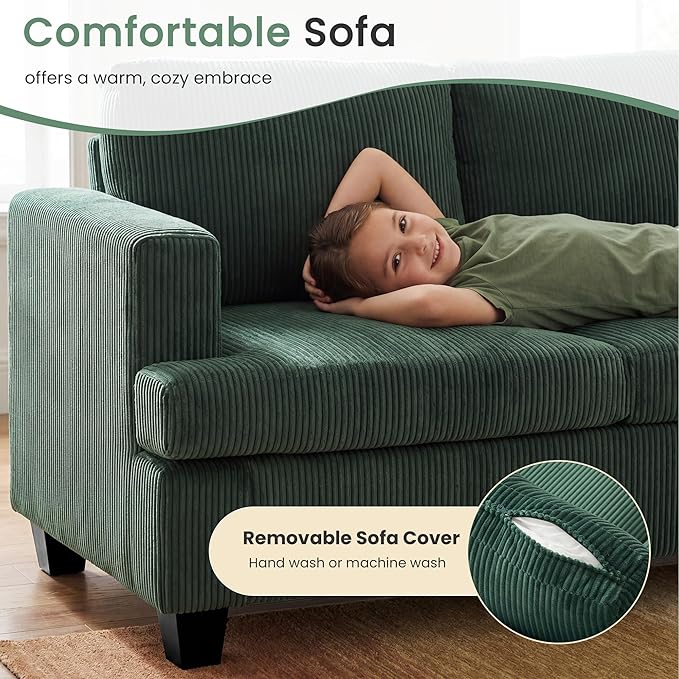 YOUDENOVA Sofa, 3 Piece Set Comfy Sofa, Loveseat & 2 3-Seater Couch - Image 5