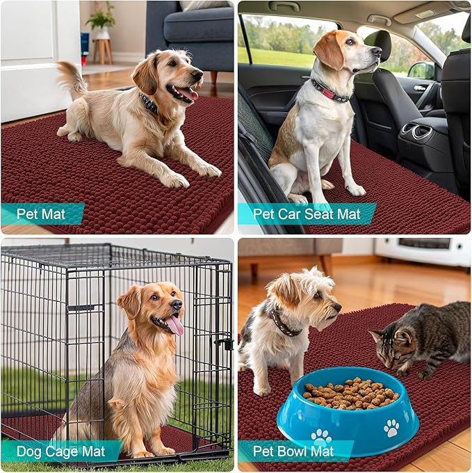 OLANLY Dog Door Mat for Muddy Paws 40x32, Absorbs Moisture and Dirt, Absorbent - Image 7