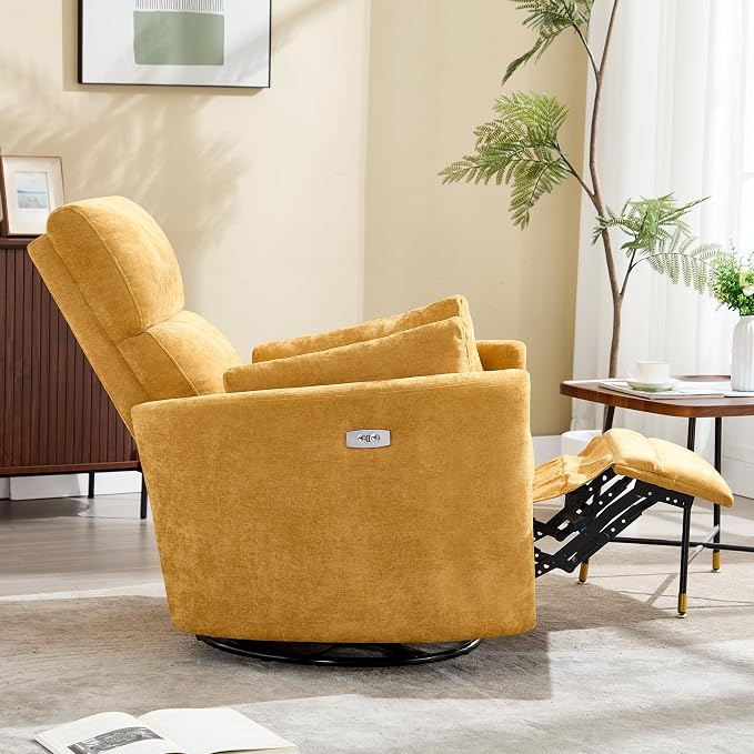 Power Recliner, Nursery Chair Swivel Glider Rocking Chair - Image 9