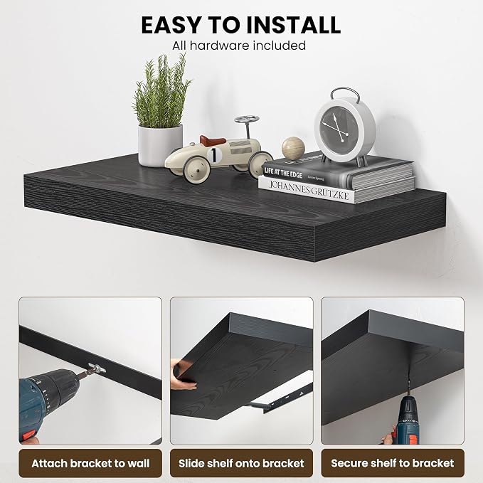 Dreamland 24" Floating Shelves for Wall, Wall-Mounted Shelves for Bedroom - Image 5