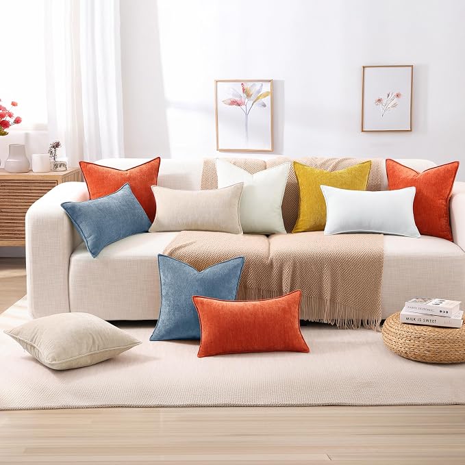 decorUhome Summer Couch Throw Pillow Covers 18x18 Set of 2, Decorative Soft - Image 8