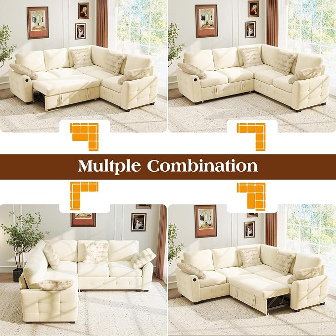 Ihanherry L-Shaped Sectional Sofa Bed - Image 8