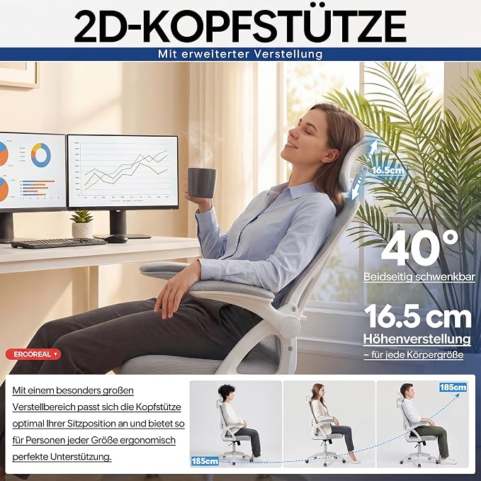 Ergonomic Office Chair, Mesh Desk Chair - Image 3