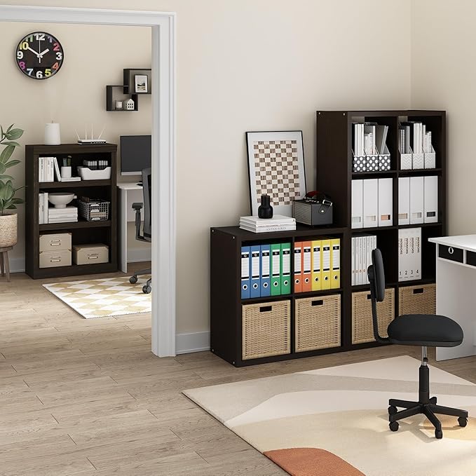 Furinno CUBICLE Book Shelf, 8-Cube Bookshelf, Extra Thick Frame Horizontally & - Image 6