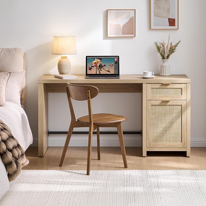 SICOTAS Rattan Home Office Desk - Image 7