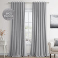 Guken Grey 100% Blackout Curtains 84 Inch Length 2 Panels Set by Guken