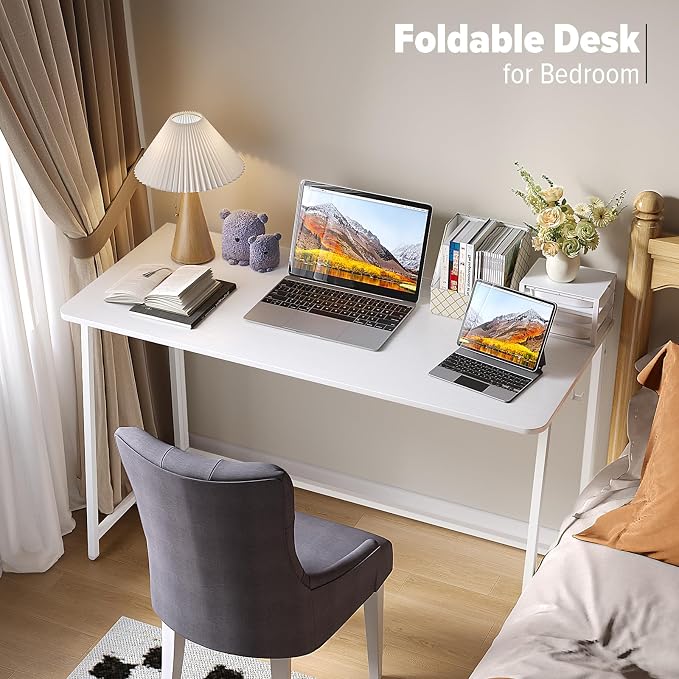 WOHOMO Folding Desk, 47.2" Foldable Computer Desk - Image 5
