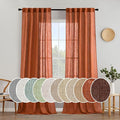 MIULEE Rust Curtains 90 Inch Length 2 Panels by MIULEE