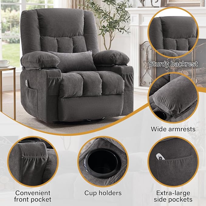 Swivel Recliner Chair for Adults - Image 7