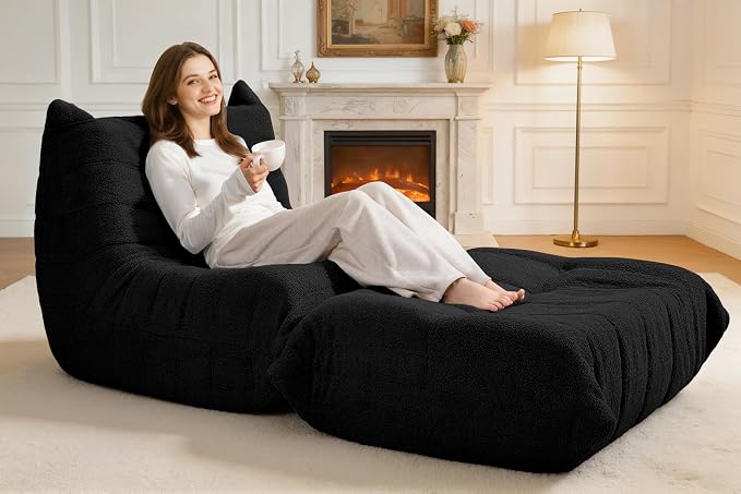 Bean Bag Pouf Ottoman, Foot Stool, Foot Rest - Image 3